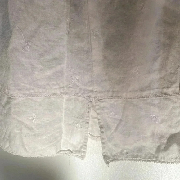 White linen Norton Mcnaughton dress - great condition - size 10 - embroidered - Picture 7 of 9